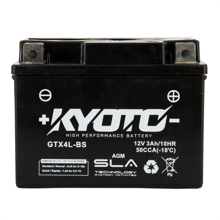 Batteria Kyoto GBTX4LBS SLA ADLY Cat 2T 50cc 1997-2011 (Yuasa code YTX4L-BS)