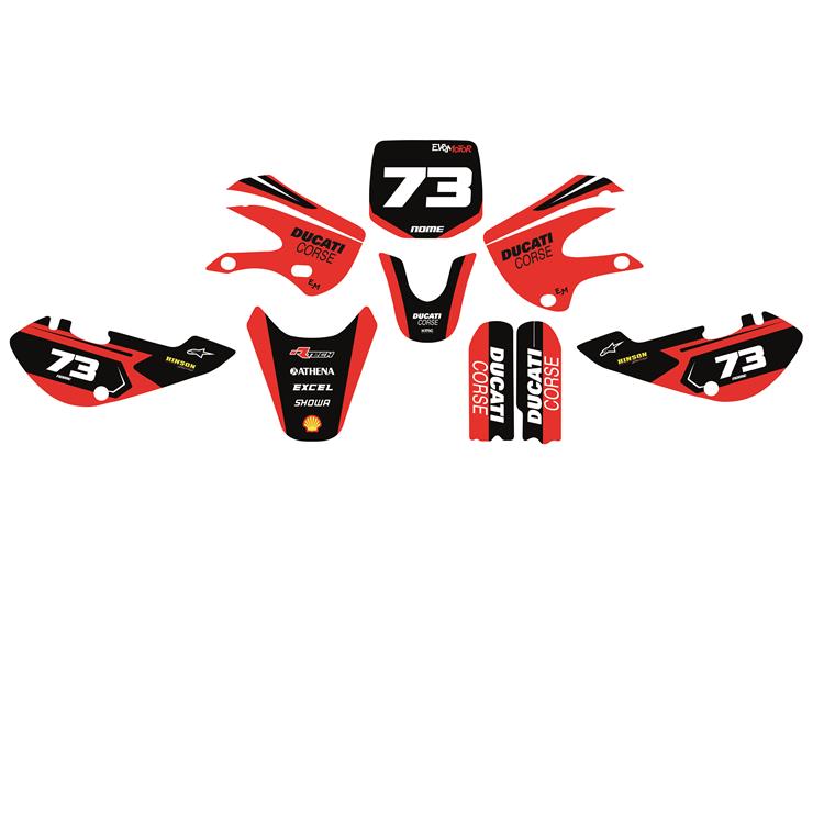 Kit grafiche pit bike KLX Ducati
