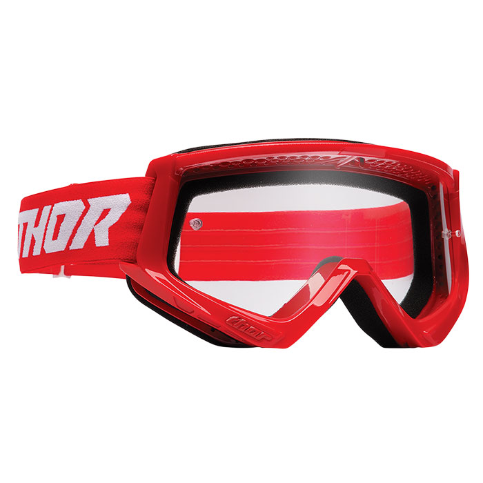 Mascherina bambino THOR Combat Rossa - lente chiara - Evomotor