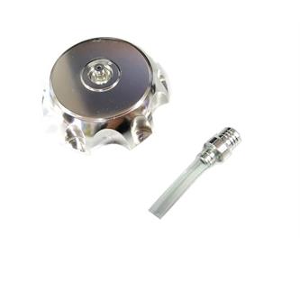 tappo serbatoio argento alluminio anodizzato