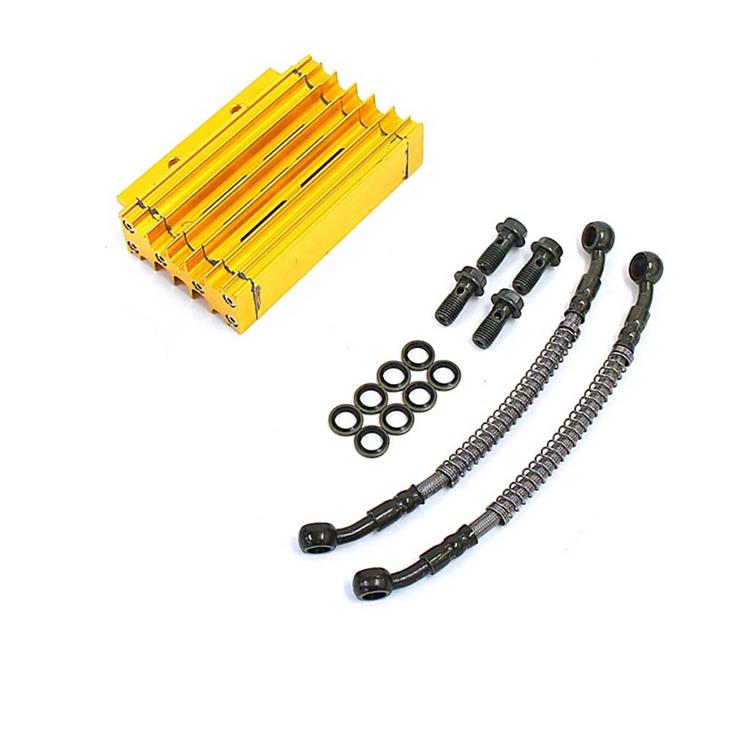 Kit radiatore olio pit bike CNC oro