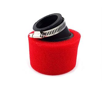 filtro aria pitbike 35 mm storto rosso