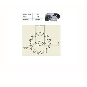 pignone pitbike 420 a17mm z15 made italy