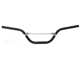 manubrio eco alluminio 22 mm piega alta nero