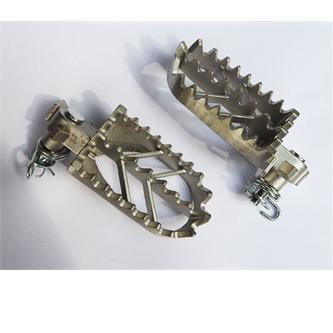 set pedane pit bike tipo c acciaio