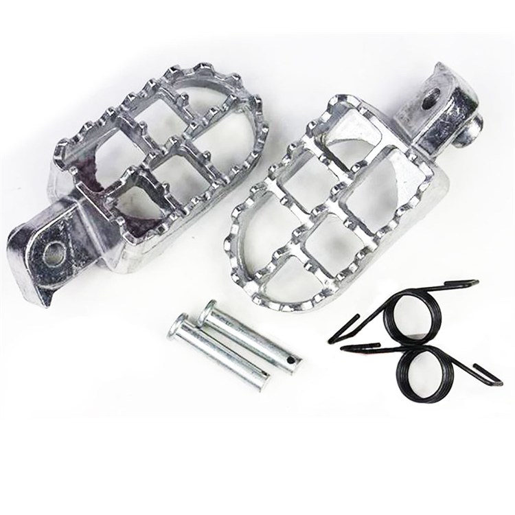 Set Pedane Pit bike tipo A alluminio Argento