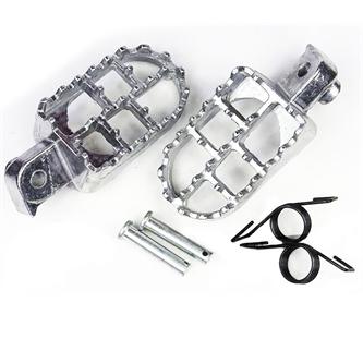 pedane pitbike alluminio argento a