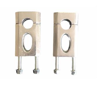 riser manubrio fissi 22 mm silver h93 mm