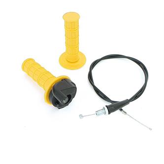kit comando gas pitbike giallo