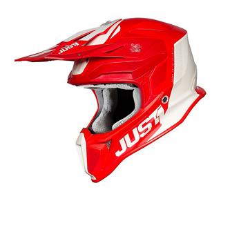 casco moto cross just1 j18 pulsar rosso bianco opaco