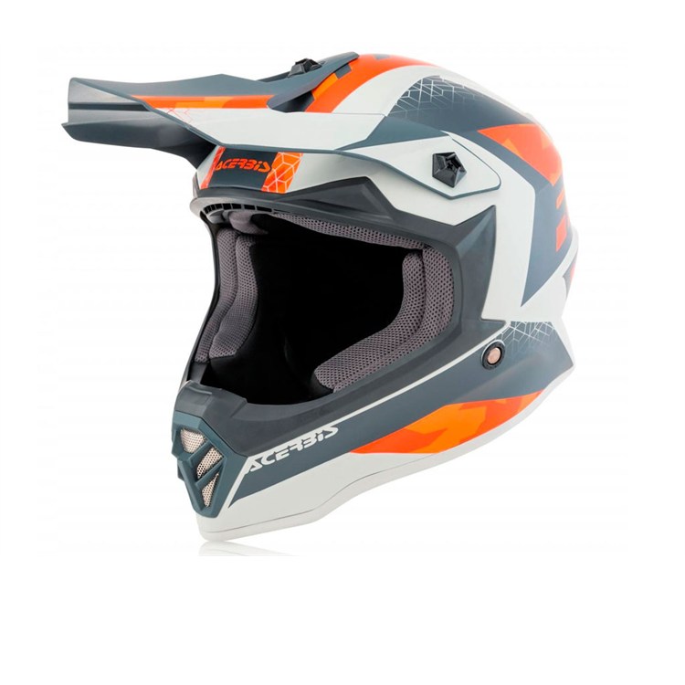 Casco Moto Cross Bambino ACERBIS JUNIOR IMPACT Arancio Grigio - Opaco