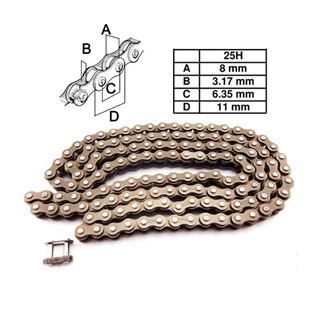 catena 25h 176 link monopattino minimoto quad
