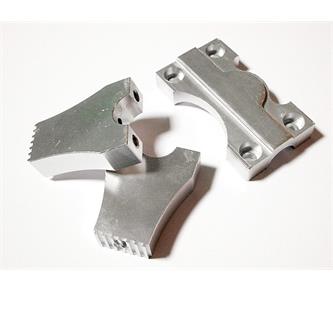 riser manubrio regolabili cnc 22 mm argento