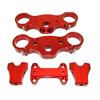 Piastre Sterzo pit bike 45/48 Interasse 165 CNC Rosso in Sospensioni e Piastre