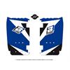Adesivi griglia radiatore Yamaha YZ 250 (2002-2020) Blackbird Blu in Adesivi