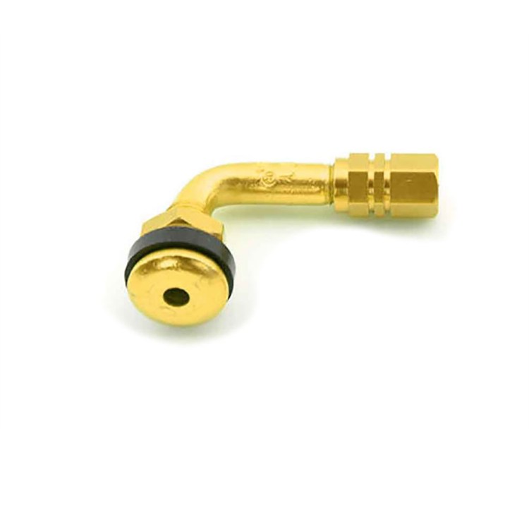 Valvola 90° alluminio anodizzata Oro