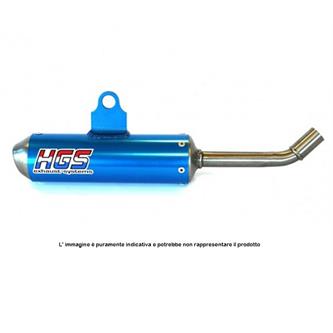 scarico hgs ktm 125 sx 16 18 silenziatore anodizzato blu