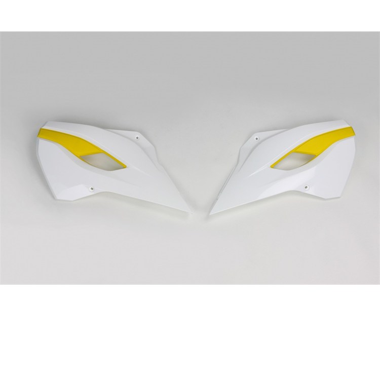Convogliatori radiatore Husqvarna 250 TE (2014-2016) Bianco e Giallo