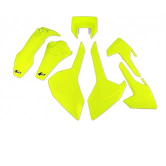 kit plastiche husqvarna 300 te 17 19 colore giallo fluo