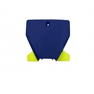 tabella portanumero anteriore husqvarna 250 fc 19 blu e gialla fluo