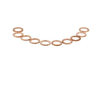 rondella rame 6mm x 10mm x 1mm sacchetto da 10 pezzi