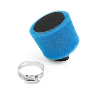 filtro aria pitbike 44 mm storto blu