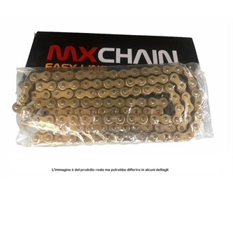 catena mx chain 520 cross professionale senza o ring 120 maglie oro