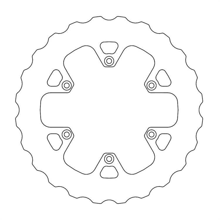 Disco freno Moto Master Nitro KTM 525 EXC-F (2003-2007) posteriore pieno