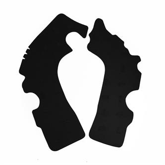 paratelaio adesivo in gomma vibram per honda crf 250 r 09 13 nero