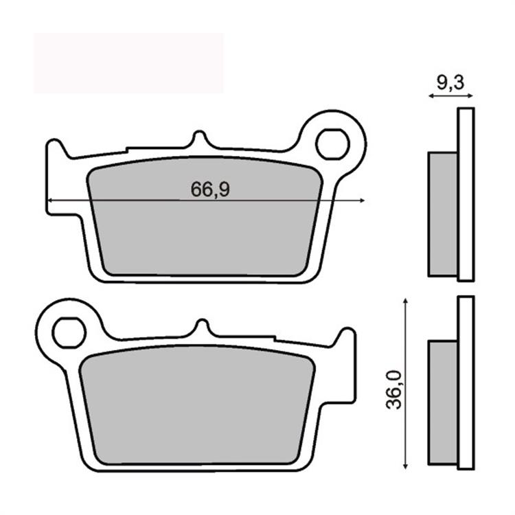 Pastiglie ceramiche RMS Beta RR 520 (10-11) posteriori 