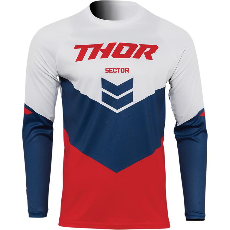 Maglia Cross Adulto THOR SECTOR CHEVRON Rosso Blu