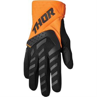 guanti cross ragazzo thor spectrum arancio fluo nero