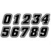 Numero adesivo Nero bordo Bianco PVC Altezza 5cm in Numeri Adesivi