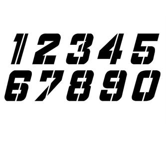 numero adesivo nero tagliato pvc altezza 5cm