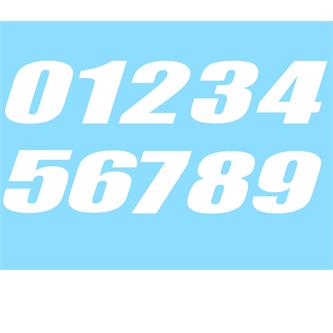 numero adesivo bianco pvc altezza 5cm