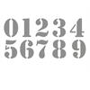 Numero adesivo Grigio vintage PVC Altezza 5cm in Numeri Adesivi