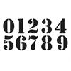 Numero adesivo Nero vintage PVC Altezza 10cm in Numeri Adesivi
