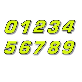numero adesivo lime pvc altezza 15cm