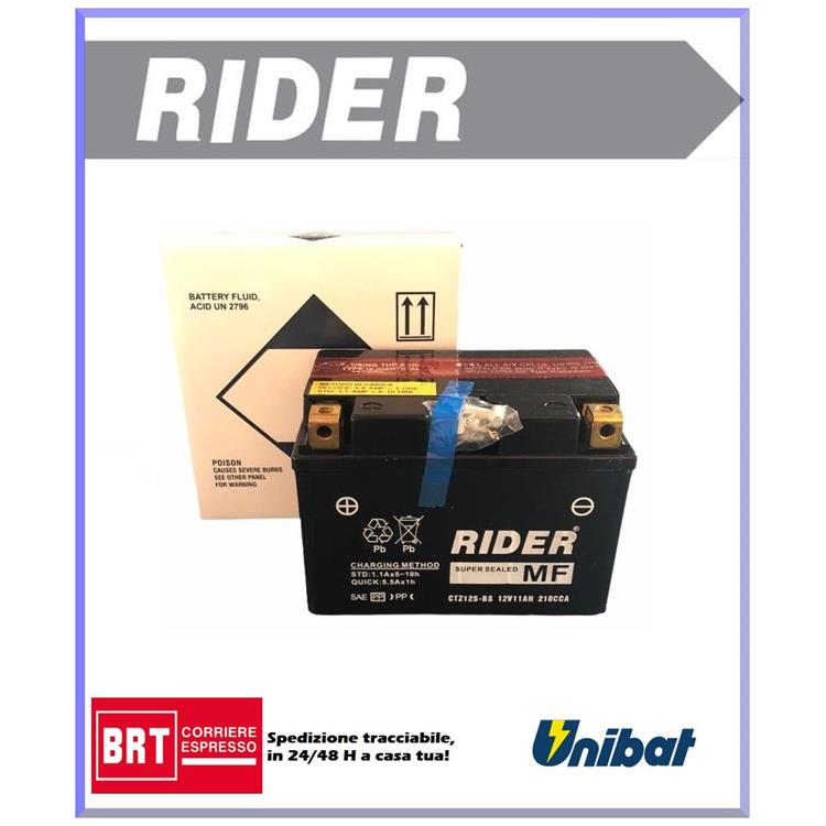 Batteria Rider CTZ12SBS HONDA NSS Forza A ABS [MF10] 250cc (2008-2012) [Yuasa code YTZ12-S]