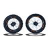 Set Cerchi + Gomme 17/14 Perno ruota 15MM RACING 1 Arancio in Cerchi e Gomme