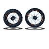 Set Cerchi + Gomme 17/14 Perno ruota 15MM RACING 1 Arancio in Cerchi e Gomme