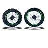 Set Cerchi + Gomme 17/14 Perno ruota 15MM RACING 2 Verde in Cerchi e Gomme
