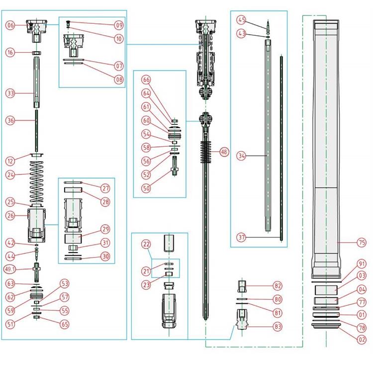 Ricambi forcella Honda CR 500 (1995) - O-ring regol. estens. [80]