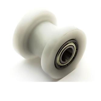 rullo guida catena pitbike 8 bianco