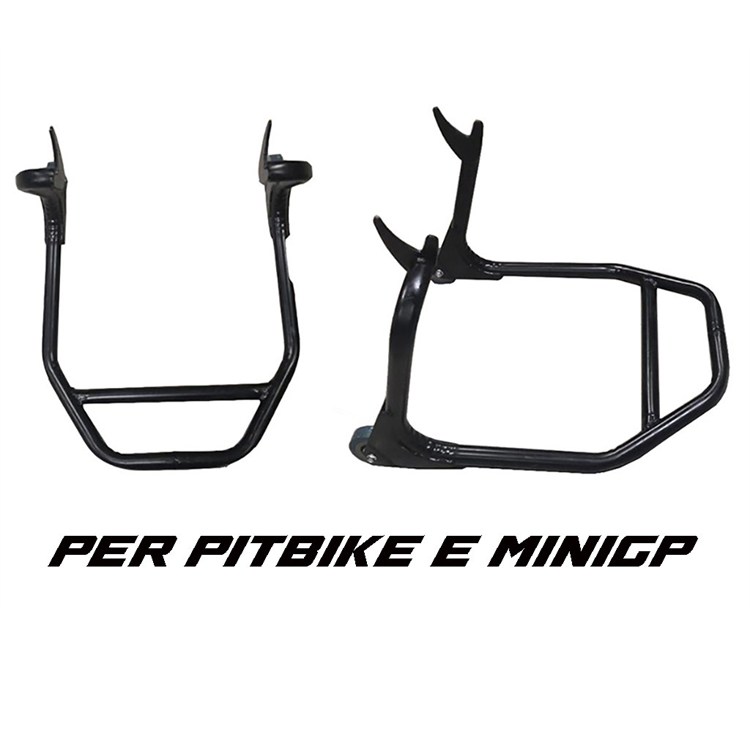 Cavalletto pista con ruote pit bike e minigp