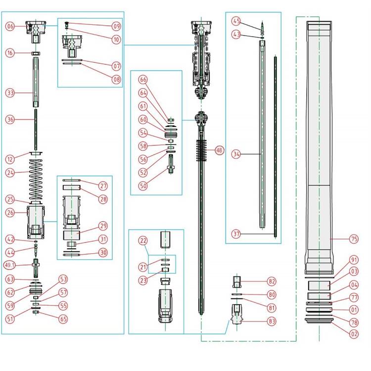 Ricambi forcella TM EN/MX 300 (2013-2021) - O-ring regol. estens. [80]