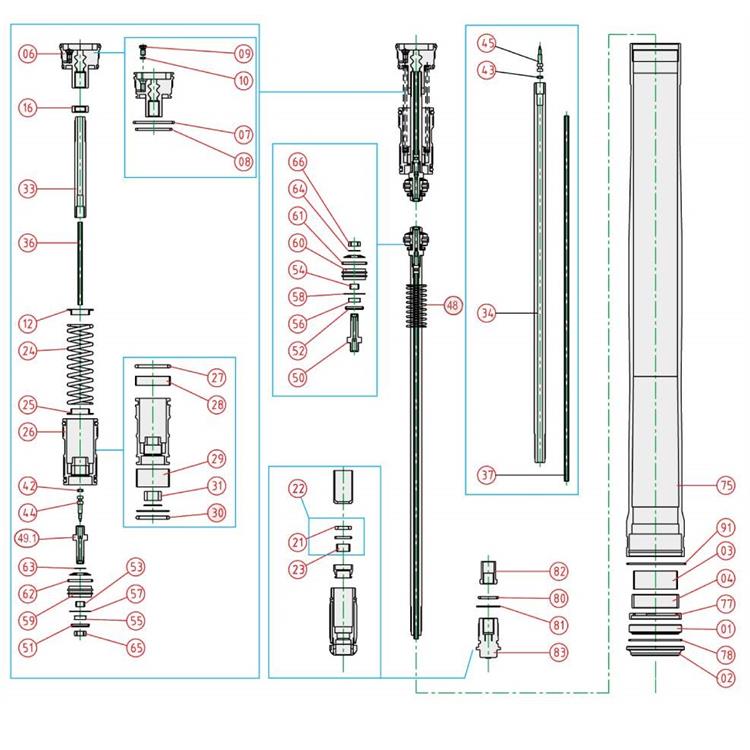 Ricambi forcella TM EN/MX 300 (2013-2021) - Rondella regol. estens. [81]