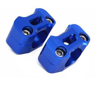 kit adattatore manubrio 22 28 mm blu