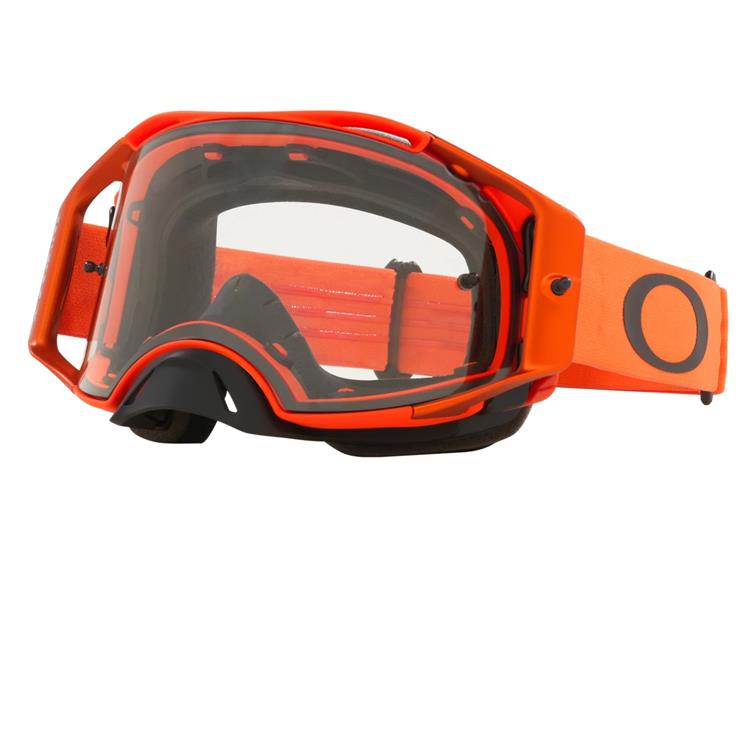 Mascherina OAKLEY Airbrake MX Moto Arancione - Lente Chiara