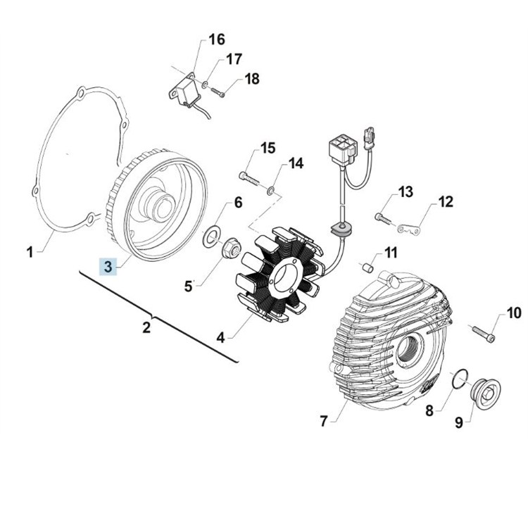 Rotore accensione TM 125 SMR-FI (2020-2022)